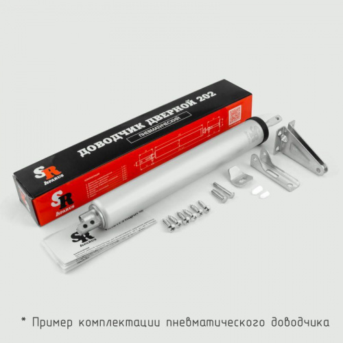 Доводчик дверной пружинный ISPARUS 202 (до 35кг) серебро